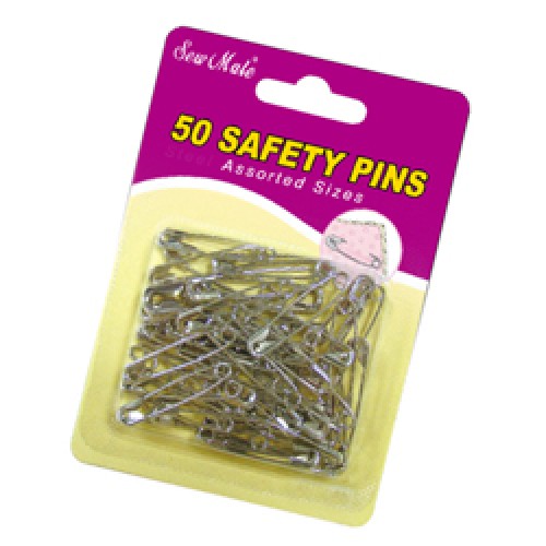 50 Safety Pins (Assorted Size)