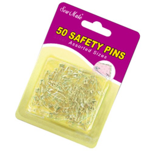 50 Safety Pins (Assorted Size)