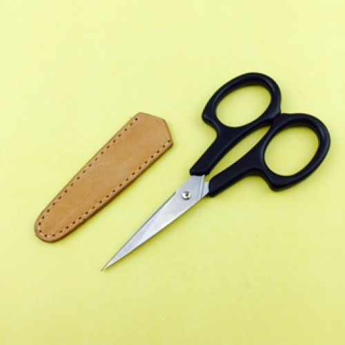 Embroidery Scissors with Leather Sheath