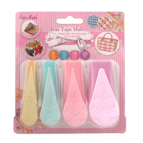 Bias Tape Maker (Plastic) 4-in-1