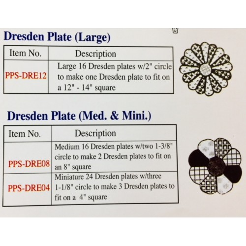 Dresden Paper Piecing Sampler Packs