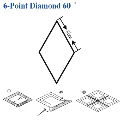 6 Pointed Star (6-Point Diamond)  60 Degree