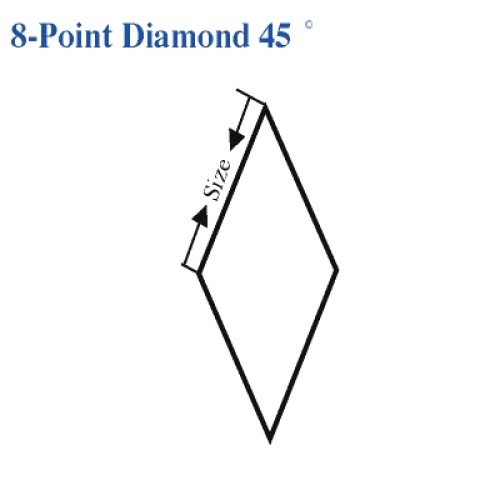 8 Pointed Star  (8-Point Diamond) 45 Degree