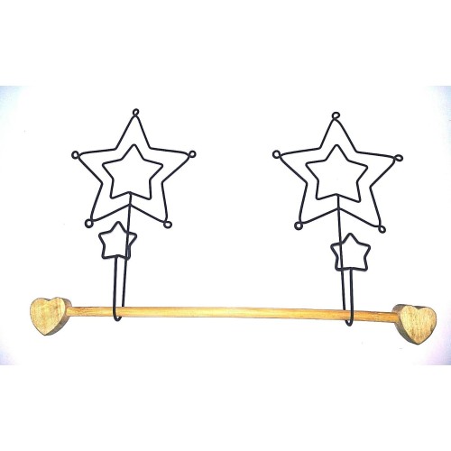 Wire Single Hook - "Stars" Shape Design