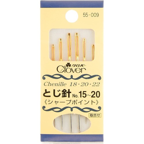 Clover Large Needle Set Sharp Point 6pcs