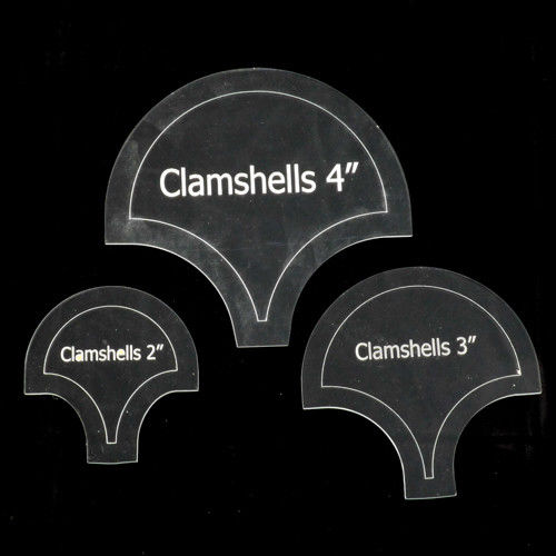 Acrylic Template "Clamshell" for English Paper Piecing Fabric Cutting