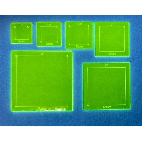 Acrylic Template "Square" for English Paper Piecing Fabric Cutting 1" - 4"
