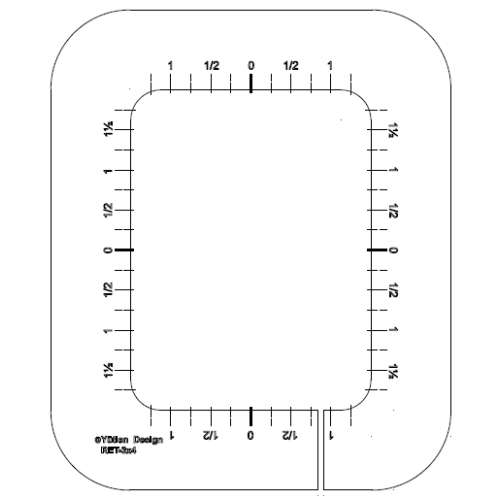 Rounded Rectangle Quilting Template